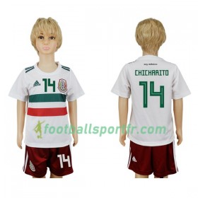 Tenue Mexique Chicharito 14 Enfant Exterieur Coupe du monde 2018 Maillot de Foot